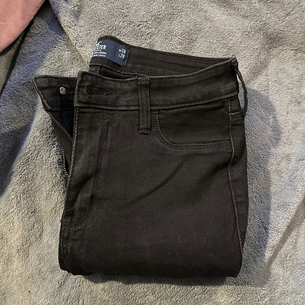 Hollister black high rise skinny jean leggings